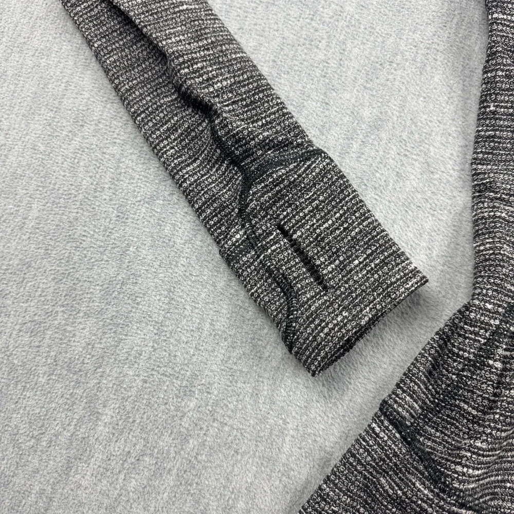 Lululemon Hoodie Womens 4 Gray Space‎ Dye Think Fast Pullover Yoga Gym Workout
